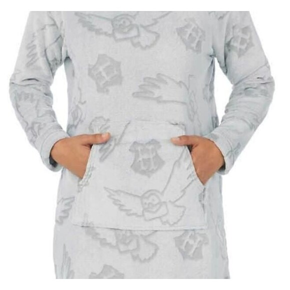 Disney Harry Potter NWT Fleece Kangaroo Pocket Pajama Lounge Hoodie Robe Sz 2XL - Picture 2 of 10